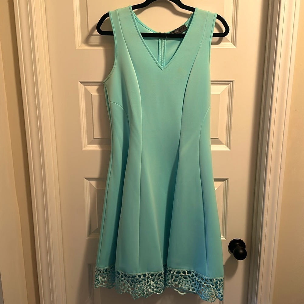 Teal Sleeveless Skater Dress 12